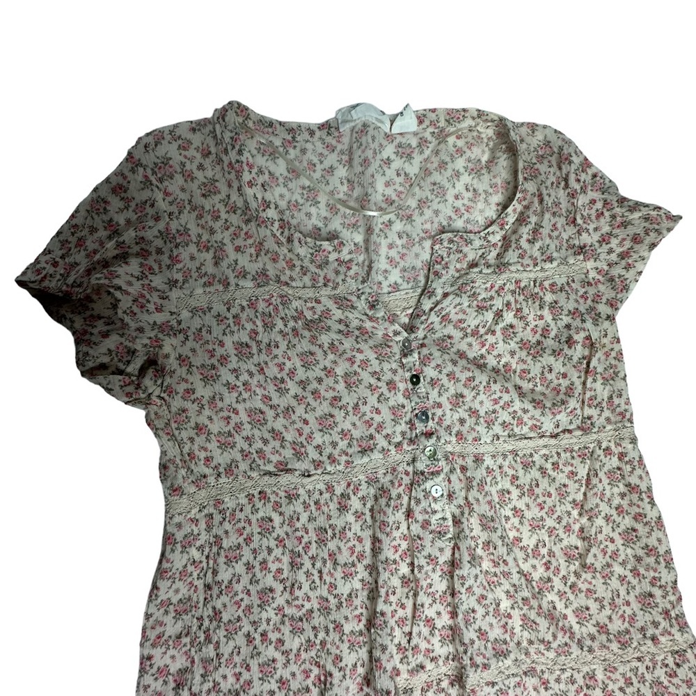 LOGG by H&M Floral Mini Babydoll Dress US 14 - Picture 5 of 10